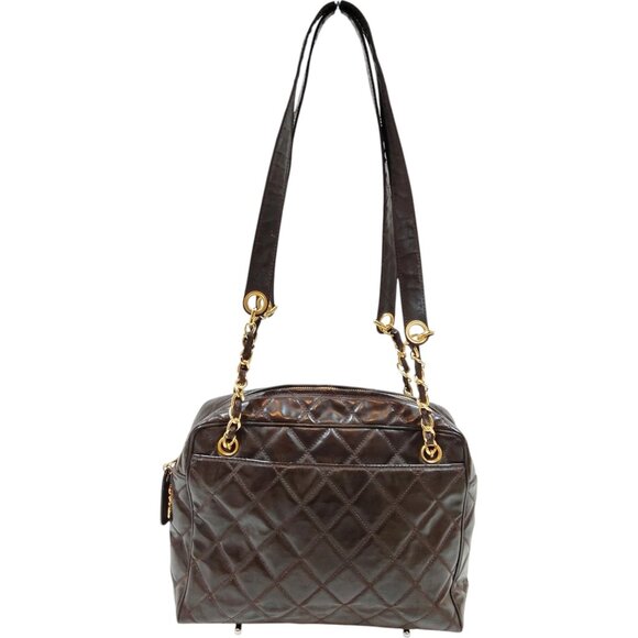 602716BU (EH) Chanel Shoulder Bag Brown Leather - Picture 1 of 9